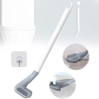 Toilet Brush- Wall-Mounted Long-Handled Golf Head Toilet Brush with Hook(Pack of 2)