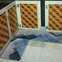 Rubber Floor Mat with Runner Geometric Pattern
